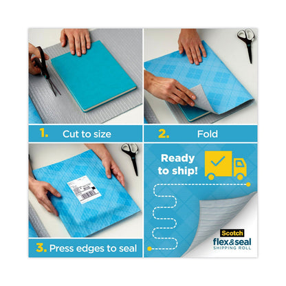 Scotch Flex and Seal Shipping Roll, 15" x 20 ft, Blue/Gray