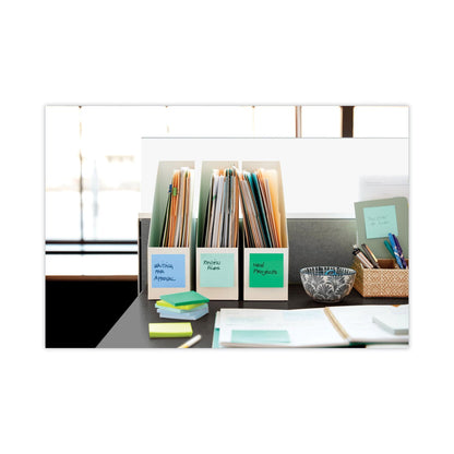 Post-it Recycled Pop-up Notes in Oasis Collection Colors, 3" x 3", 90 Sheets/Pad, 10 Pads/Pack