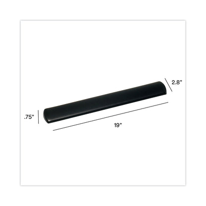 3M Antimicrobial Gel Large Keyboard Wrist Rest, 19 x 2.75, Black