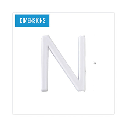 MasterVision White Plastic Set of Letters, Numbers and Symbols, Uppercase, 1"h