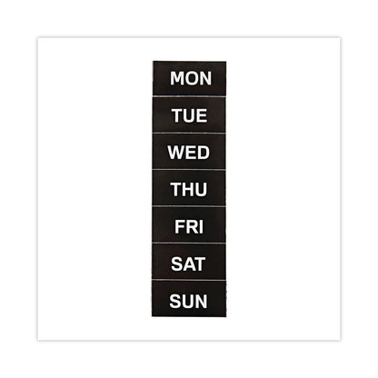 MasterVision Interchangeable Magnetic Board Accessories, Days of Week, Black/White, 2" x 1", 7 Pieces