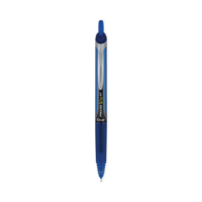 Pilot Precise V10RT Roller Ball Pen, Retractable, Bold 1 mm, Blue Ink, Blue Barrel, Dozen