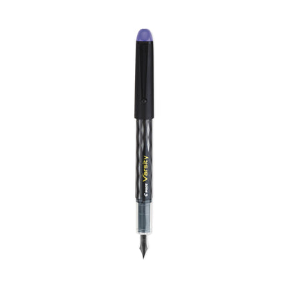 Pilot Varsity Fountain Pen, Medium 1 mm, Purple Ink, Gray Pattern Wrap