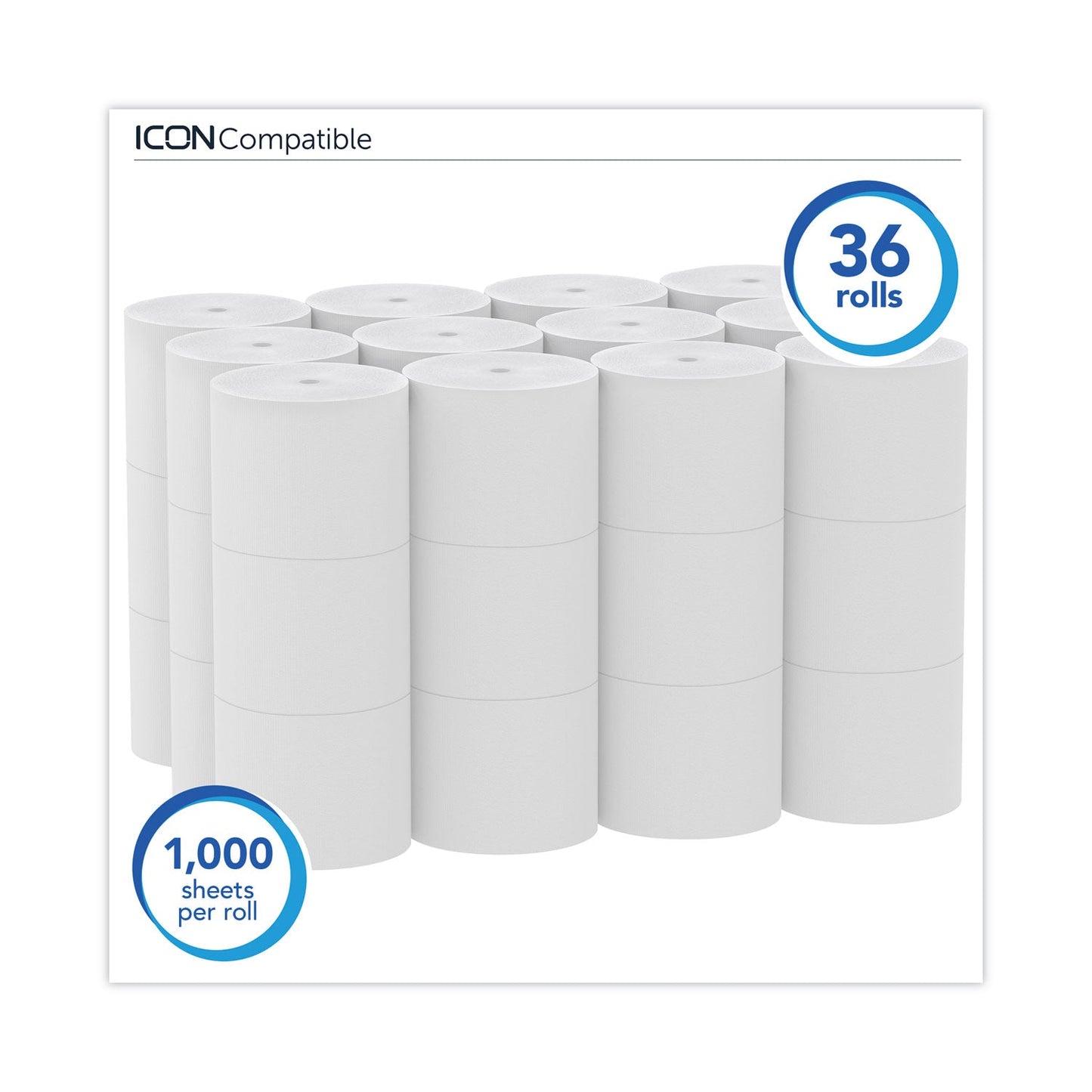 Scott Essential Coreless SRB Bathroom Tissue, Septic Safe, 2-Ply, White, 1,000 Sheets/Roll, 36 Rolls/Carton