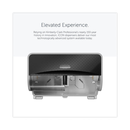 Kimberly-Clark Professional* ICON Coreless Standard Roll Toilet Paper Dispenser, 8.43 x 13 x 7.25, Black Mosaic