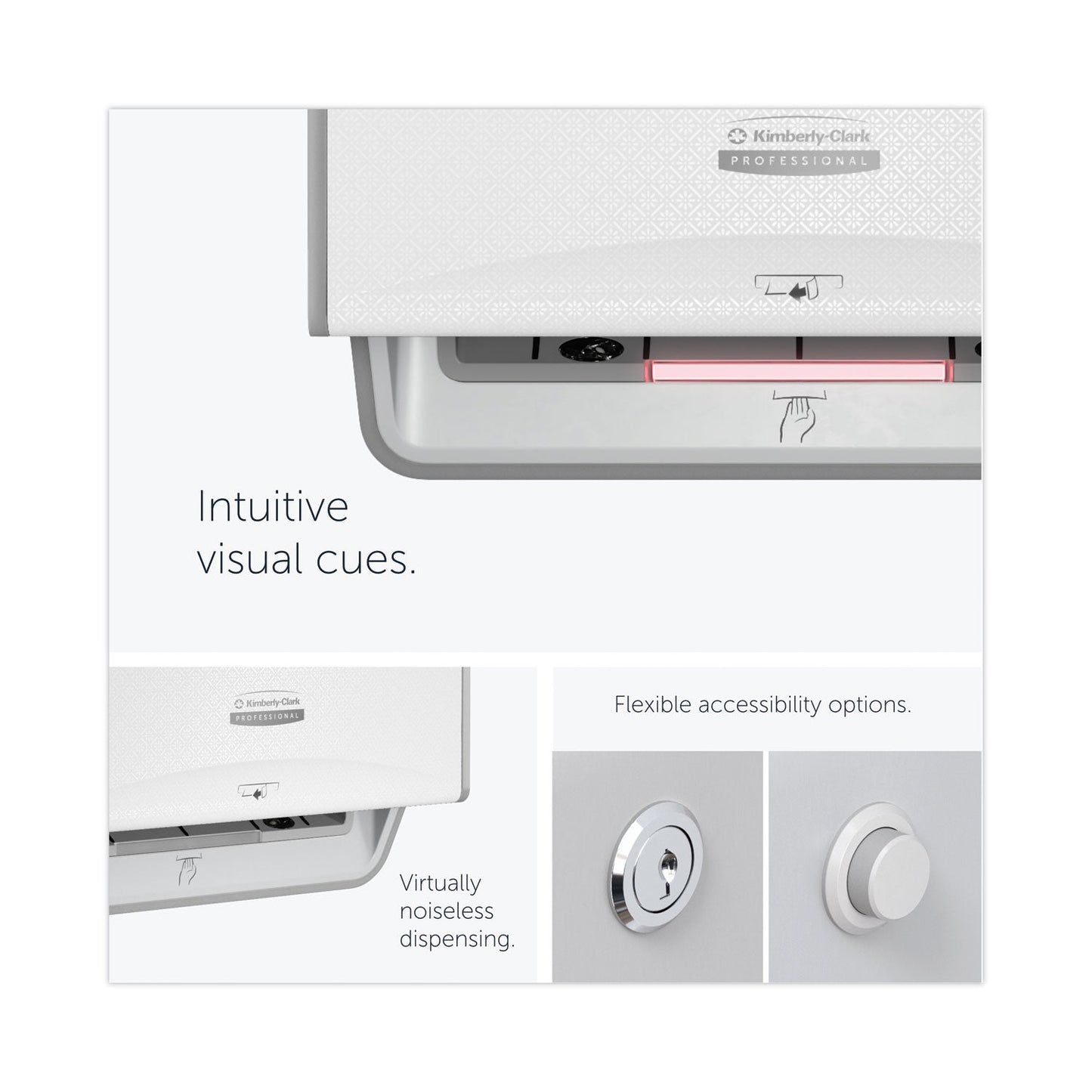 Kimberly-Clark Professional* ICON Automatic Roll Towel Dispenser, 20.12 x 16.37 x 13.5, White Mosaic