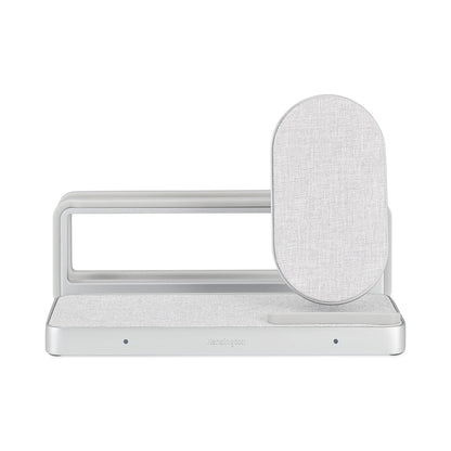 Kensington StudioCaddy with Qi Wireless Charging for Apple Devices, USB-A; USB-C, Silver