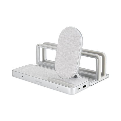 Kensington StudioCaddy with Qi Wireless Charging for Apple Devices, USB-A; USB-C, Silver