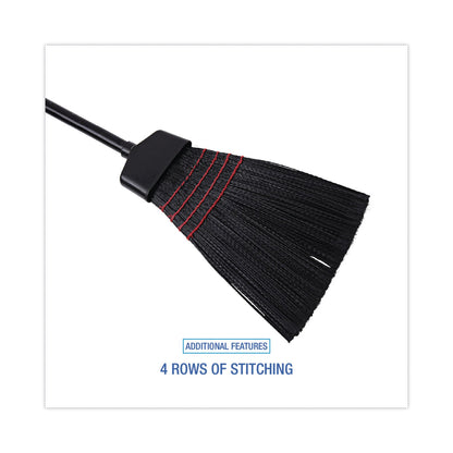 Boardwalk Maid Broom, Plastic Bristles, 54" Overall Length, Dozen