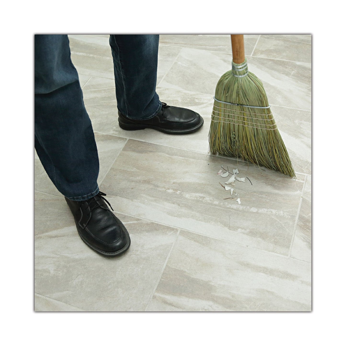 Boardwalk Warehouse Broom, Yucca Corn Fiber Bristles, 56" Overalll Length, Natural, 12/Carton
