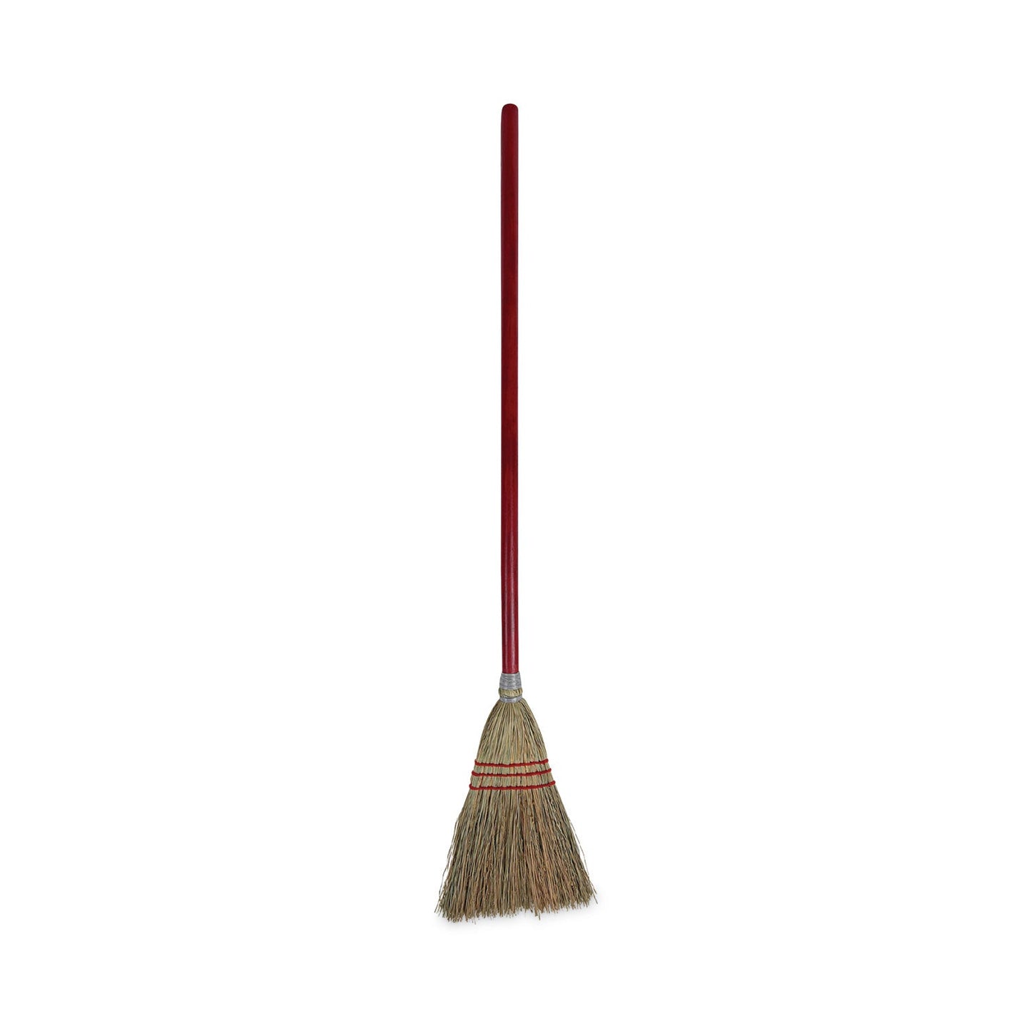 Boardwalk Corn Fiber Lobby/Toy Broom, Corn Fiber Bristles, 39" Overall Length, Red, 12/Carton