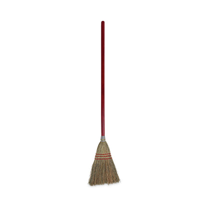 Boardwalk Corn Fiber Lobby/Toy Broom, Corn Fiber Bristles, 39" Overall Length, Red