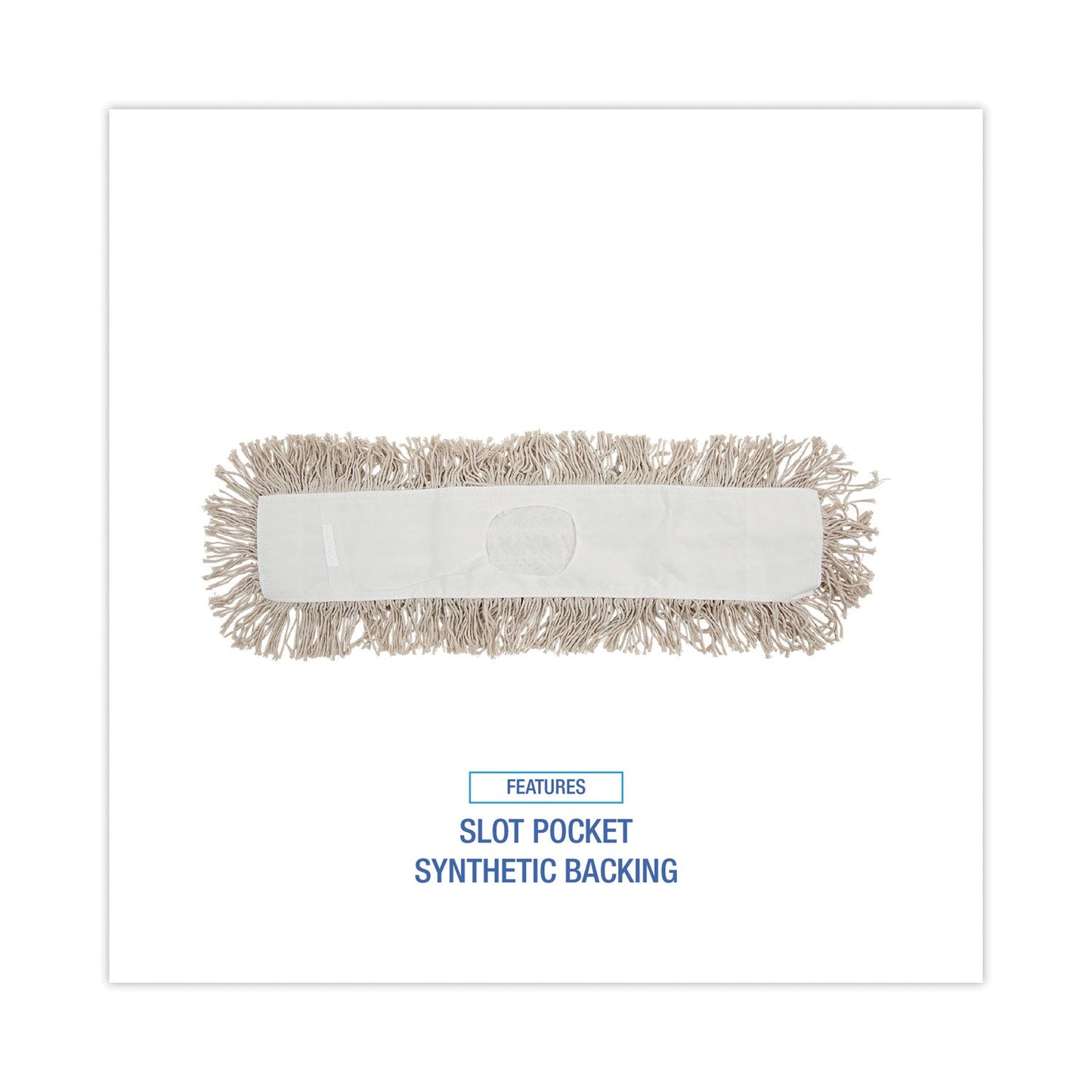Boardwalk Mop Head, Dust, Cotton, 24 x 3, White