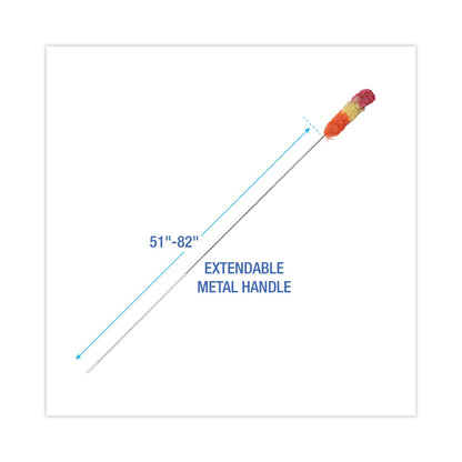 Boardwalk Polywool Dusters, Metal Handle Extends 51" to 82" Handle, Assorted Colors