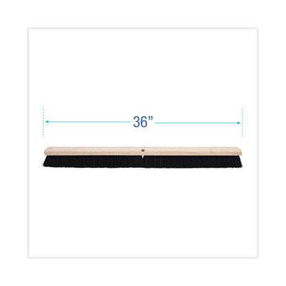 Boardwalk Floor Brush Head, 2.5" Black Tampico Fiber Bristles, 36" Brush