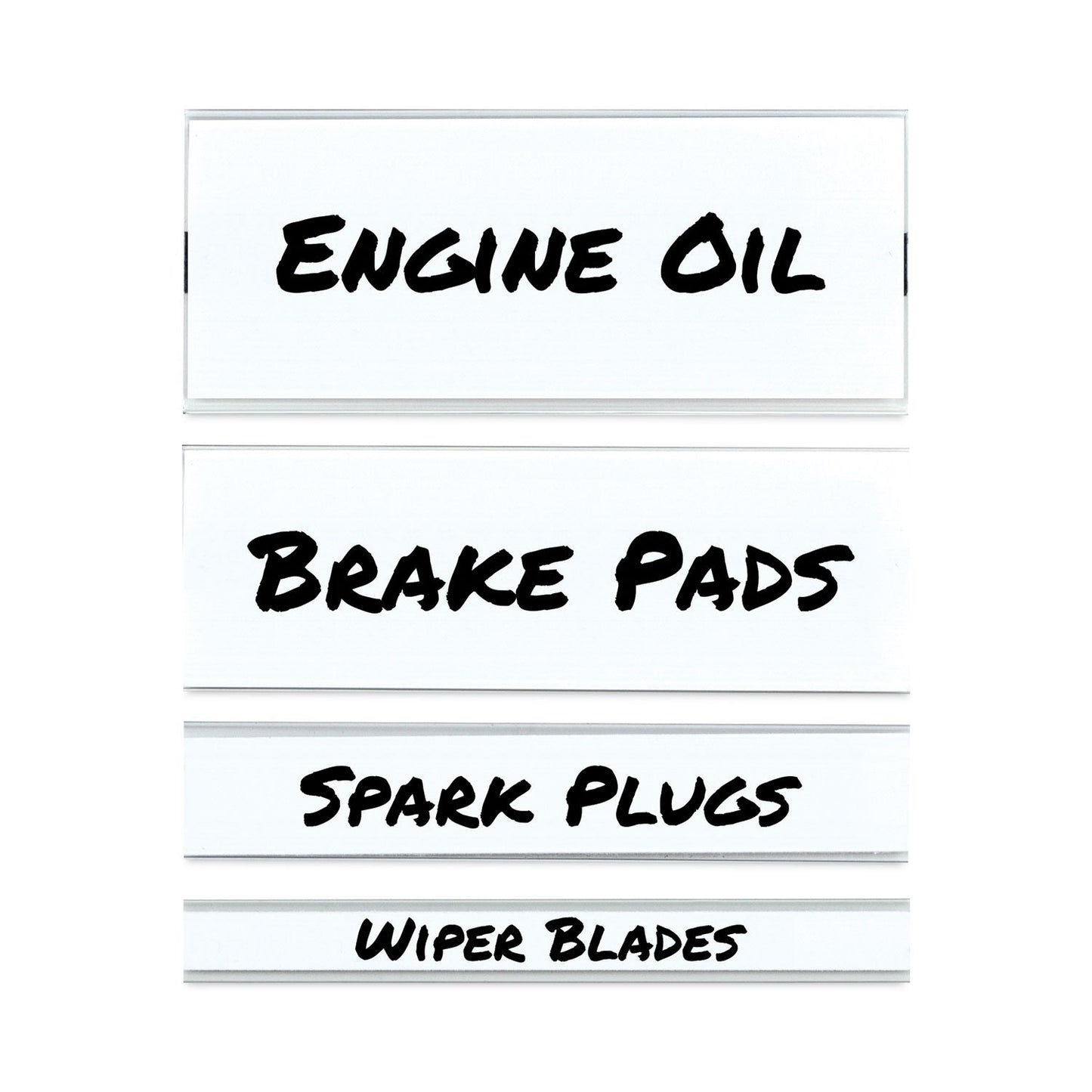 C-Line Clear Magnetic Label Holders, Side Load, 6 x 0.5, 10/Pack