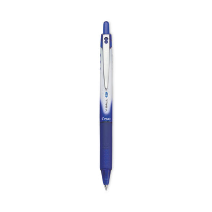 Pilot VBall RT Liquid Ink Roller Ball Pen, Retractable, Extra-Fine 0.5 mm, Blue Ink, Blue/White Barrel