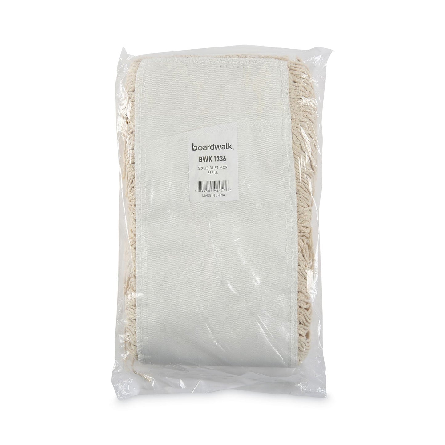 Boardwalk Industrial Dust Mop Head, Hygrade Cotton, 36w x 5d, White
