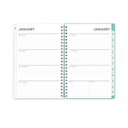 Blue Sky Chloe Frosted Weekly/Monthly Planner, Chloe Artwork, 8 x 5, Blue Cover, 12-Month (Jan to Dec): 2023