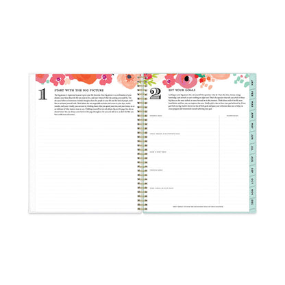Blue Sky Day Designer Secret Garden Mint Frosted Weekly/Monthly Planner, 11 x 8.5, Multicolor Cover, 12-Month (Jan to Dec): 2023