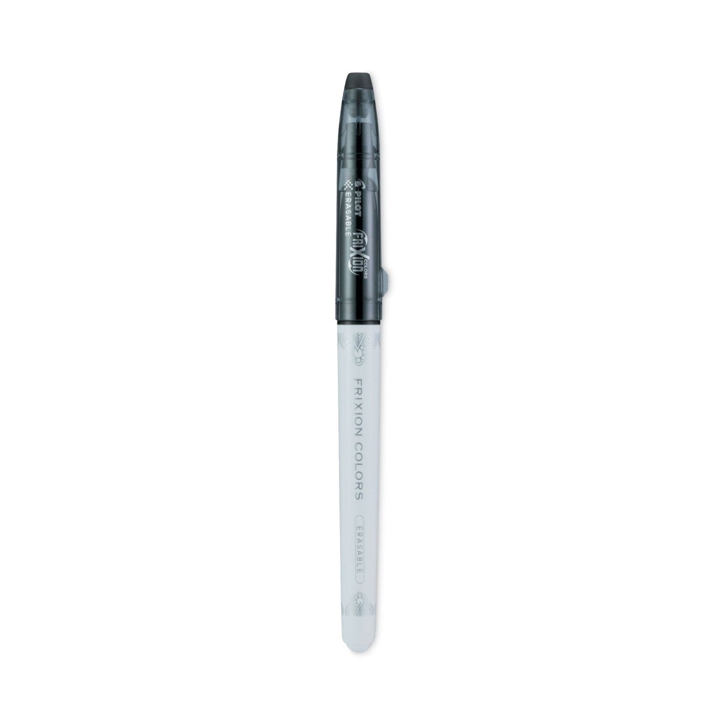 Pilot FriXion Colors Erasable Porous Point Pen, Stick, Bold 2.5 mm, Black Ink, White Barrel
