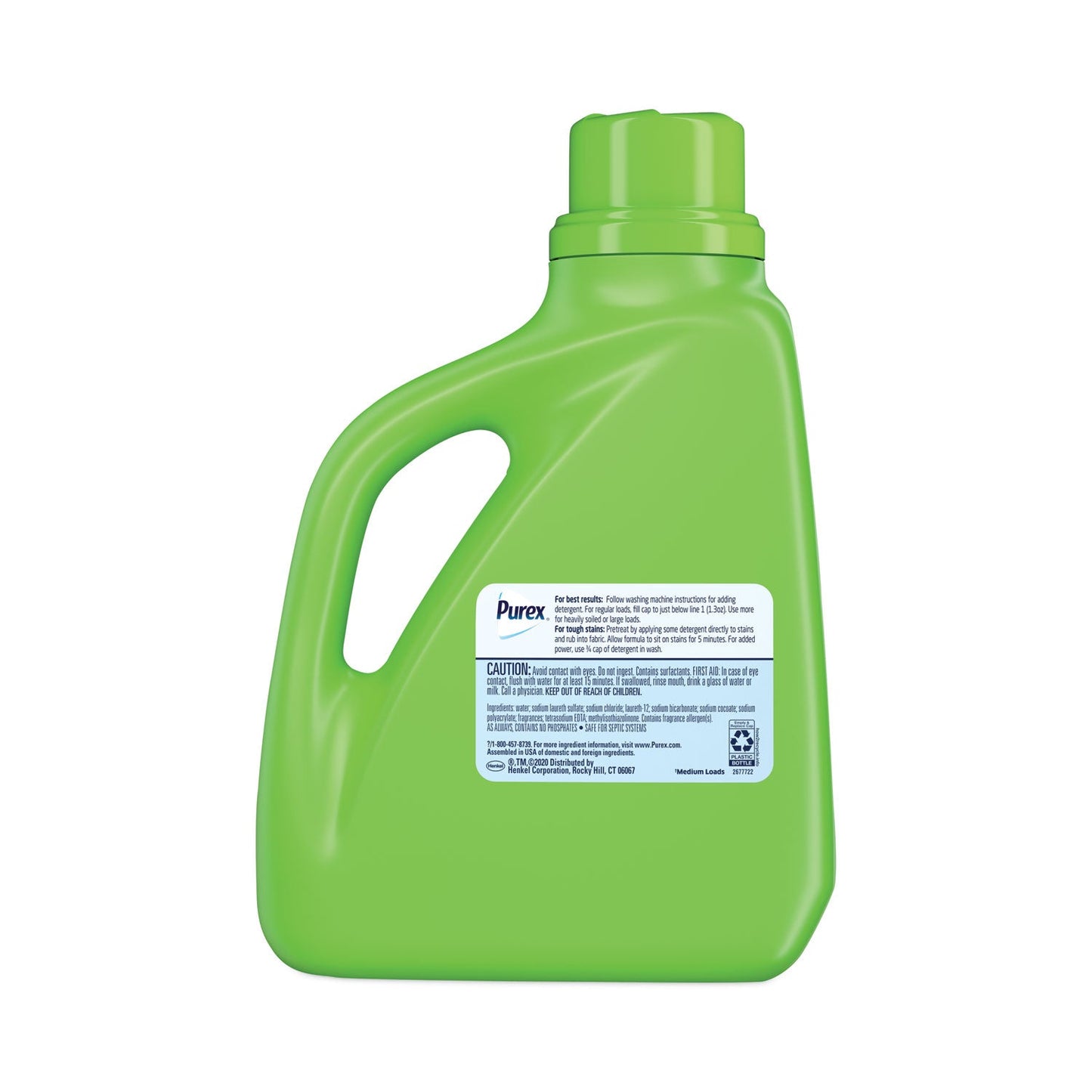 Purex Ultra Natural Elements HE Liquid Detergent, Linen and Lilies, 75 oz Bottle, 6/Carton