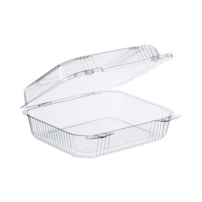 Dart StayLock Clear Hinged Lid Containers, 7.8 x 8.3 x 3, Clear, Plastic, 125/Bag, 2 Bags/Carton