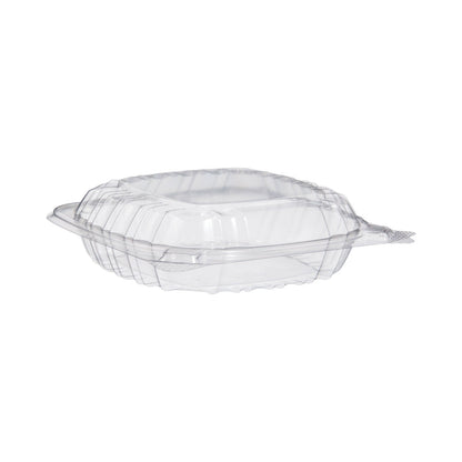 Dart ClearSeal Hinged-Lid Plastic Containers, Sandwich Container, 13.8 oz, 5.4 x 5.3 x 2.6, Clear, Plastic, 500/Carton
