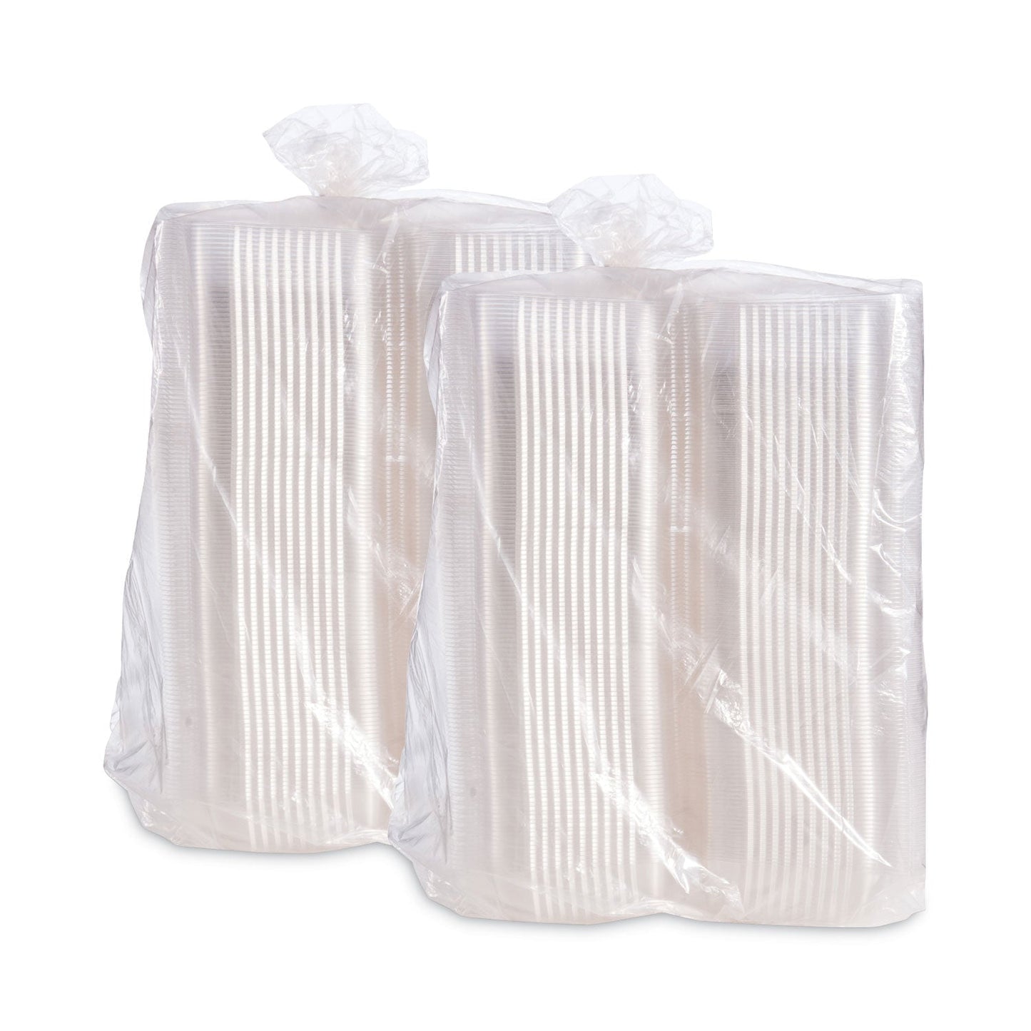 Dart StayLock Clear Hinged Lid Containers, 5.4 x 9 x 3.5, Clear, Plastic, 250/Carton
