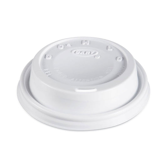 Dart Cappuccino Dome Sipper Lids, Fits 8 oz to 10 oz Cups, White, 1,000/Carton