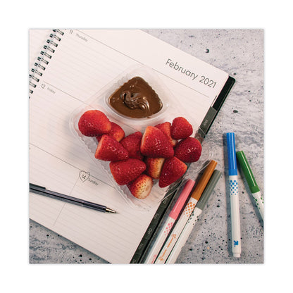Dart ClearPac Small Nacho Tray, 2-Compartments, 5 x 6 x 1.5, Clear, Plastic, 125/Bag, 2 Bags/Carton