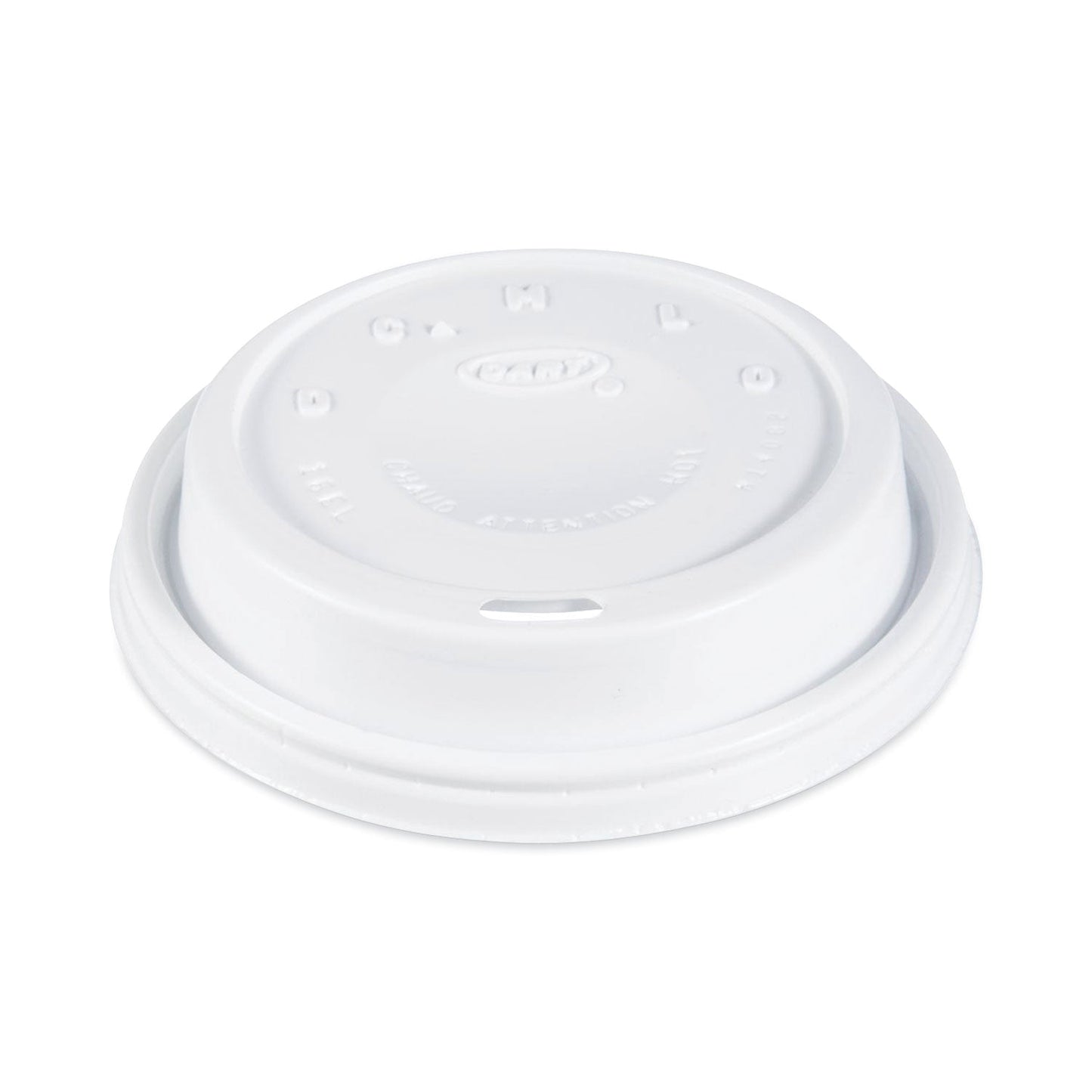 Dart Cappuccino Dome Sipper Lids, Fits 12 oz to 24 oz Cups, White, 1,000/Carton