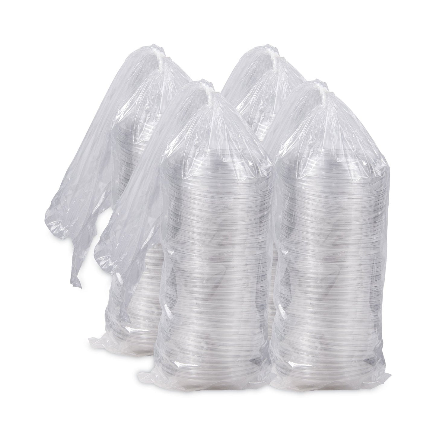 Dart PresentaBowls Clear Dome Lids, 7.3 Diameter x 1.1 h, Clear, Plastic, 63 Lids/Bag, 4 Bags/Carton