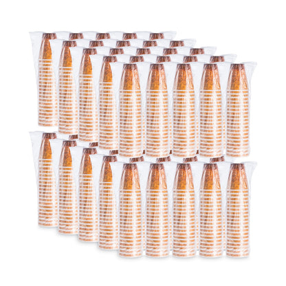Dart Fusion Escape Foam Hot/Cold Cups, 12 oz, Brown/Black, 1,000/Carton