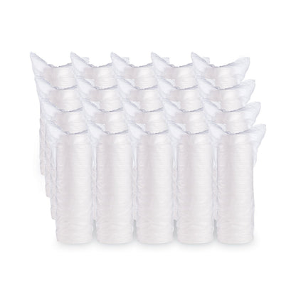 Dart Foam Container, Squat, 8 oz, 4.63" Diameter x 1.13"h, White, 500/Carton