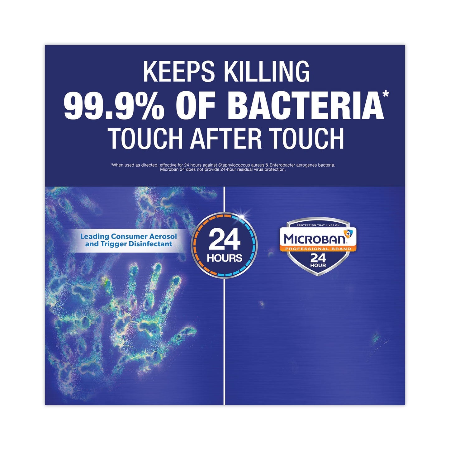 Microban 24-Hour Disinfectant Bathroom Cleaner, Citrus, 32 oz Spray Bottle