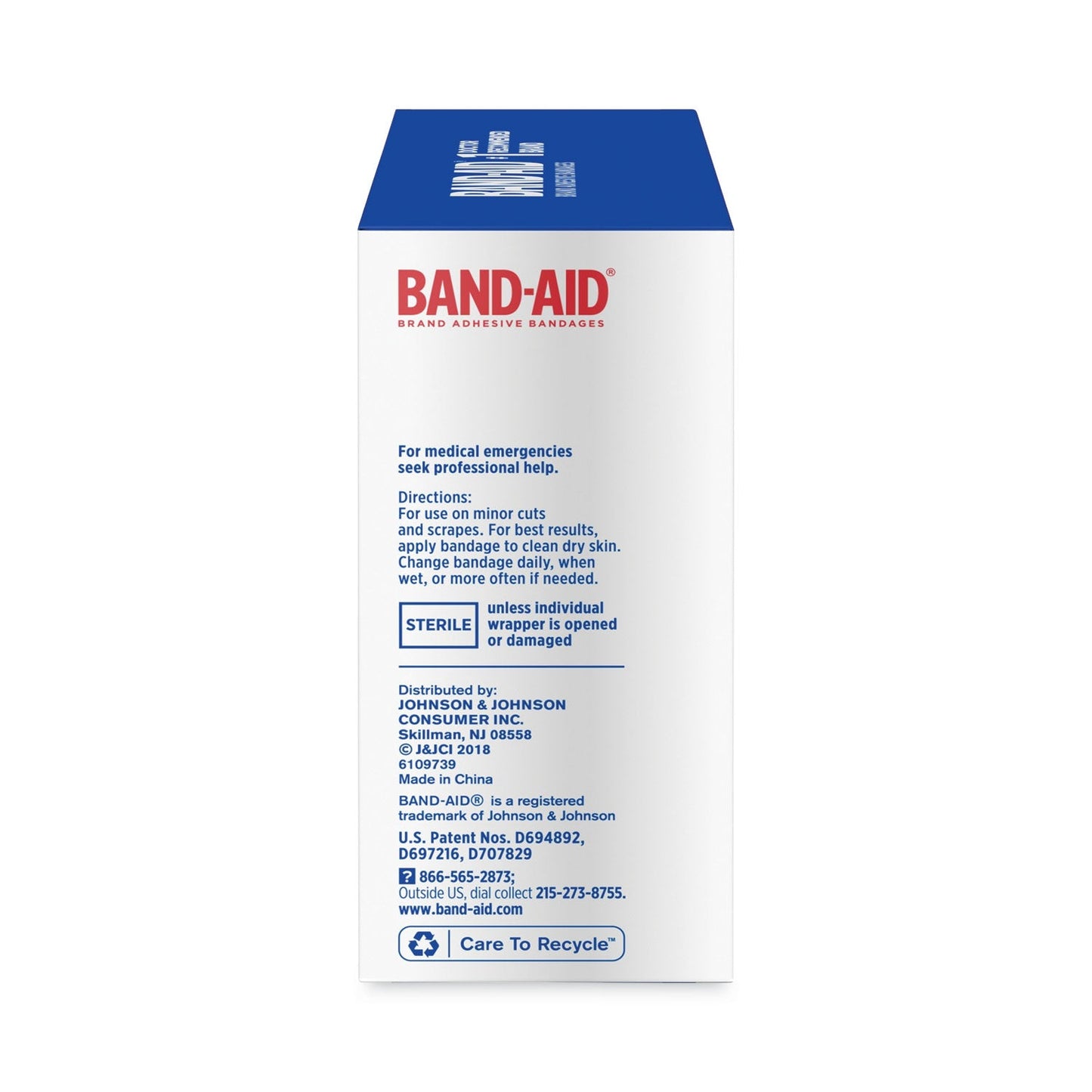 BAND-AID Plastic Adhesive Bandages, 0.75 x 3, 60/Box