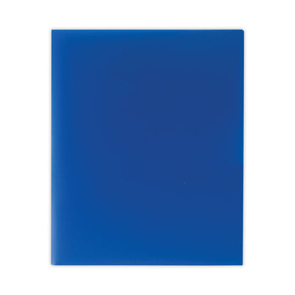 C-Line Two-Pocket Heavyweight Poly Portfolio Folder, 11 x 8.5, Blue, 25/Box