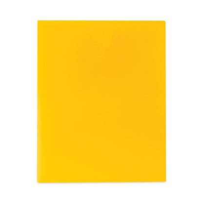 C-Line Two-Pocket Heavyweight Poly Portfolio Folder, 11 x 8.5, Yellow, 25/Box