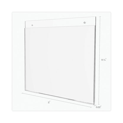 deflecto Classic Image Wall-Mount Sign Holder, Landscape, 11 x 8.5, Clear