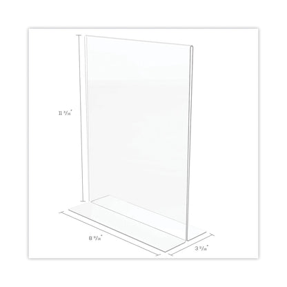 deflecto Classic Image Stand-Up Double-Sided Sign Holder, 8.5 x 11, 12/Pack