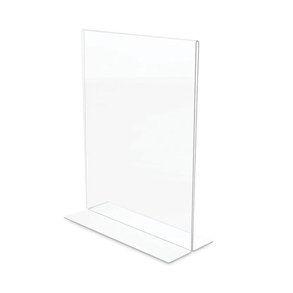 deflecto Classic Image Double-Sided Sign Holder, 8.5 x 11 Insert, Clear