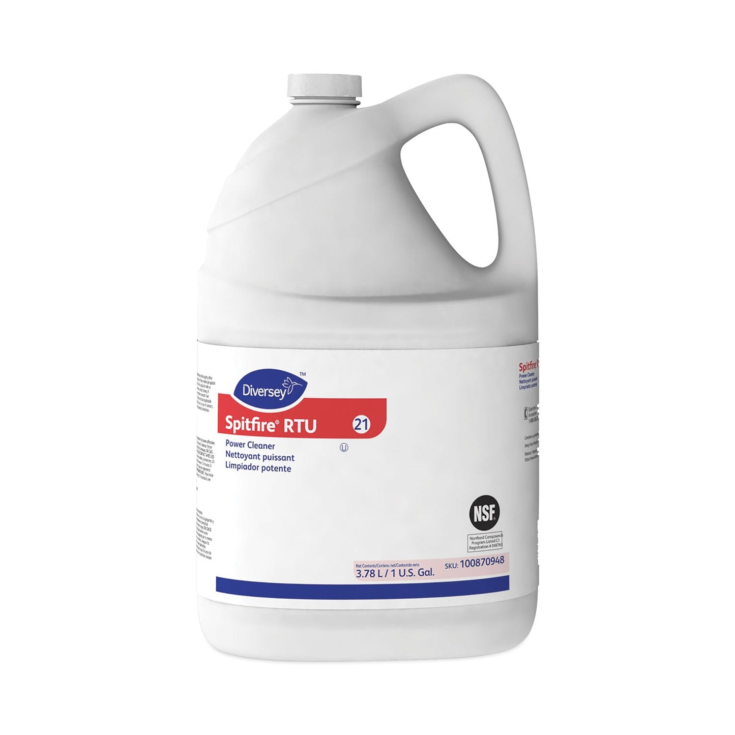 Diversey Spitfire Power Cleaner, Fresh Pine Scent, 3.78 L Container, 4/Carton