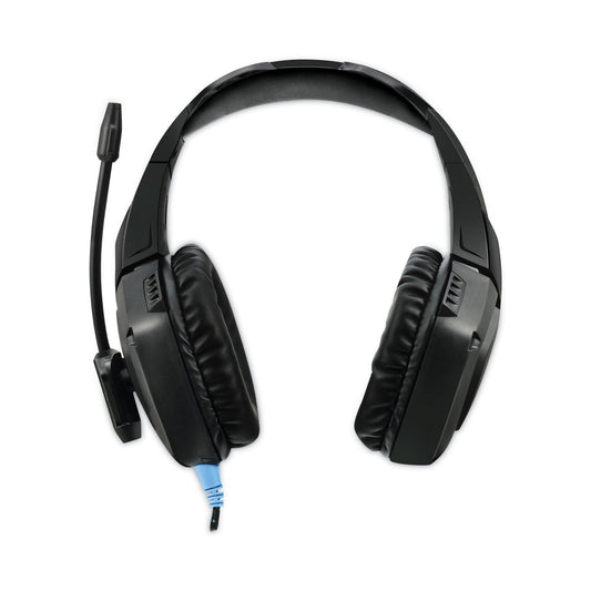 Adesso Xtream G1 Stereo Gaming Headphones with Microphone for Console, Binaural, Over the Head, Black/Blue