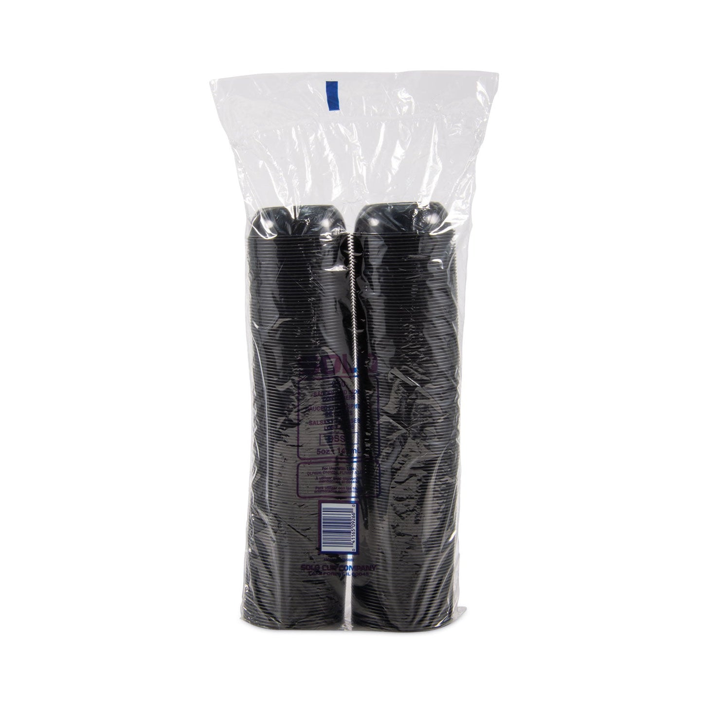 Dart Polystyrene Souffle Portion Cups, 5.5 oz, Black, 250/Bag, 10 Bags/Carton