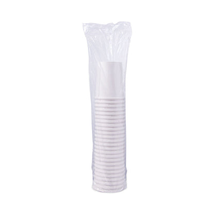 Dart Flexstyle Double Poly Paper Containers, 32 oz, White, Paper, 25/Pack, 20 Packs/Carton