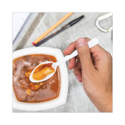 Dart Bonus Polypropylene Cutlery, 5", Teaspoon, White