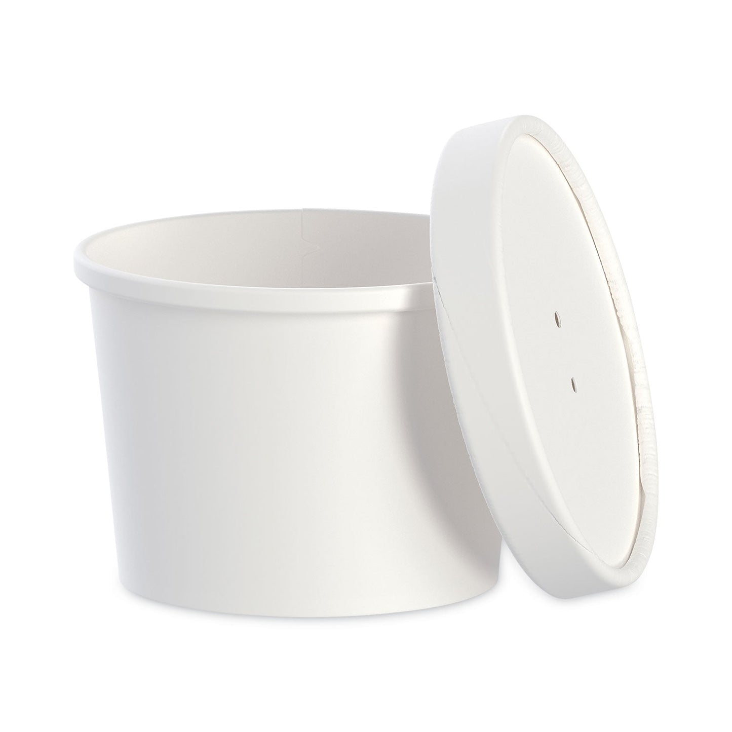 Dart Flexstyle Food Lid Container, 12.1 oz, 3.6" Diameter, White, Plastic, 250/Carton