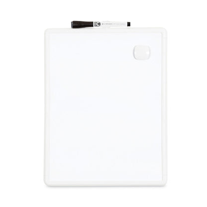 U Brands Magnetic Dry Erase Board with Plastic Frame, 14.66 x 11, White Surface and Frame