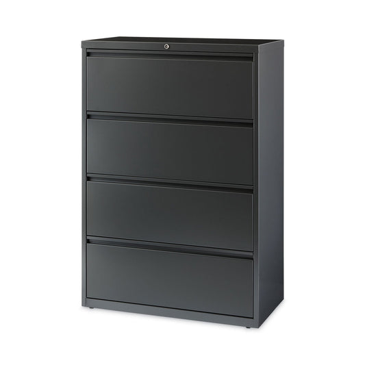 Hirsh Industries Lateral File Cabinet, 4 Letter/Legal/A4-Size File Drawers, Charcoal, 36 x 18.62 x 52.5